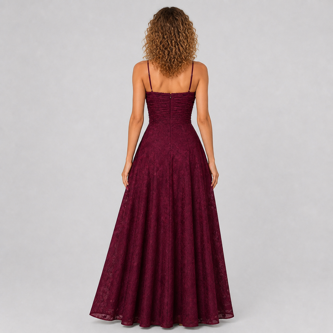 Women’s Jacquard-Texture Cowl-Neck Occasion Maxi Dress
