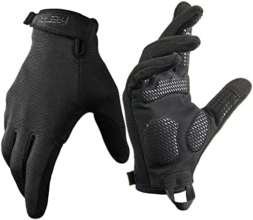 FREETOO Full-Finger Workout Gloves for Men, Padded Gym Gloves with Excellent Grip and Palm Protection