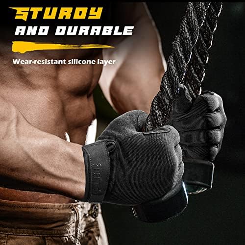 FREETOO Full-Finger Workout Gloves for Men, Padded Gym Gloves with Excellent Grip and Palm Protection - Image 3