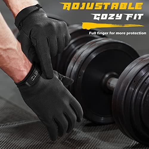 FREETOO Full-Finger Workout Gloves for Men, Padded Gym Gloves with Excellent Grip and Palm Protection - Image 4