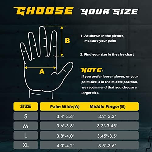 FREETOO Full-Finger Workout Gloves for Men, Padded Gym Gloves with Excellent Grip and Palm Protection - Image 6